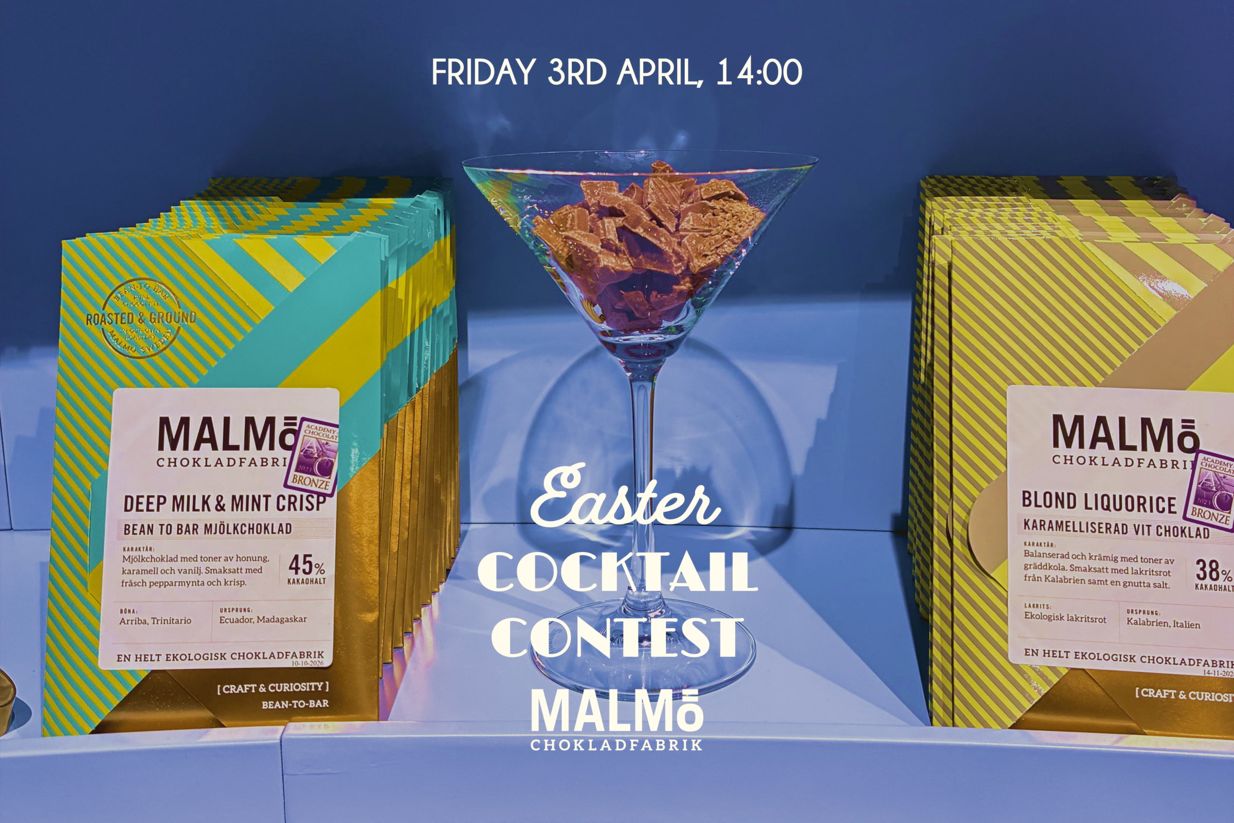 Cocktailtävling med påsktema på Malmö Chokladfabrik