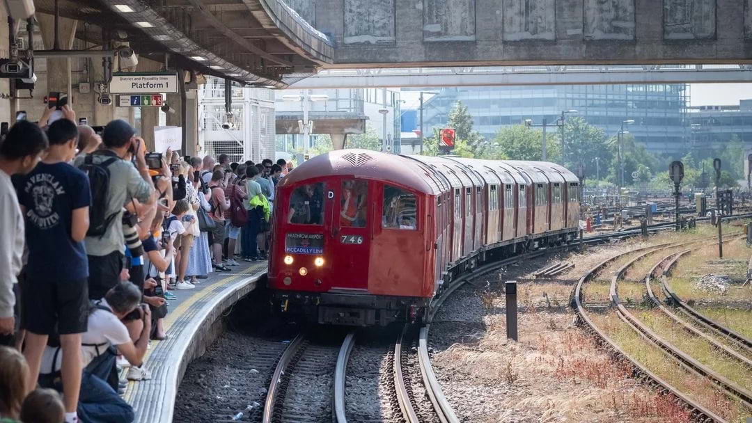 Travel in style on a vintage Art Deco tube train