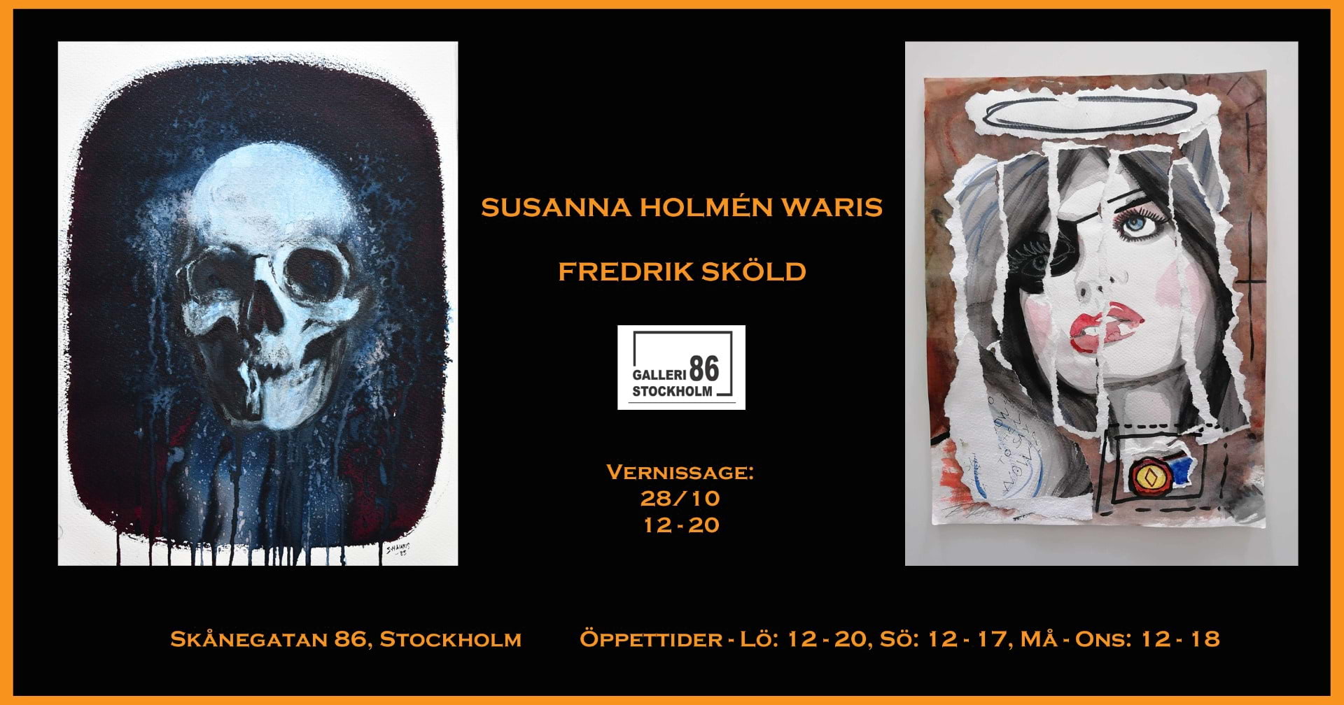 Susanna Holmén Waris och Fredrik Sköld på Galleri 86