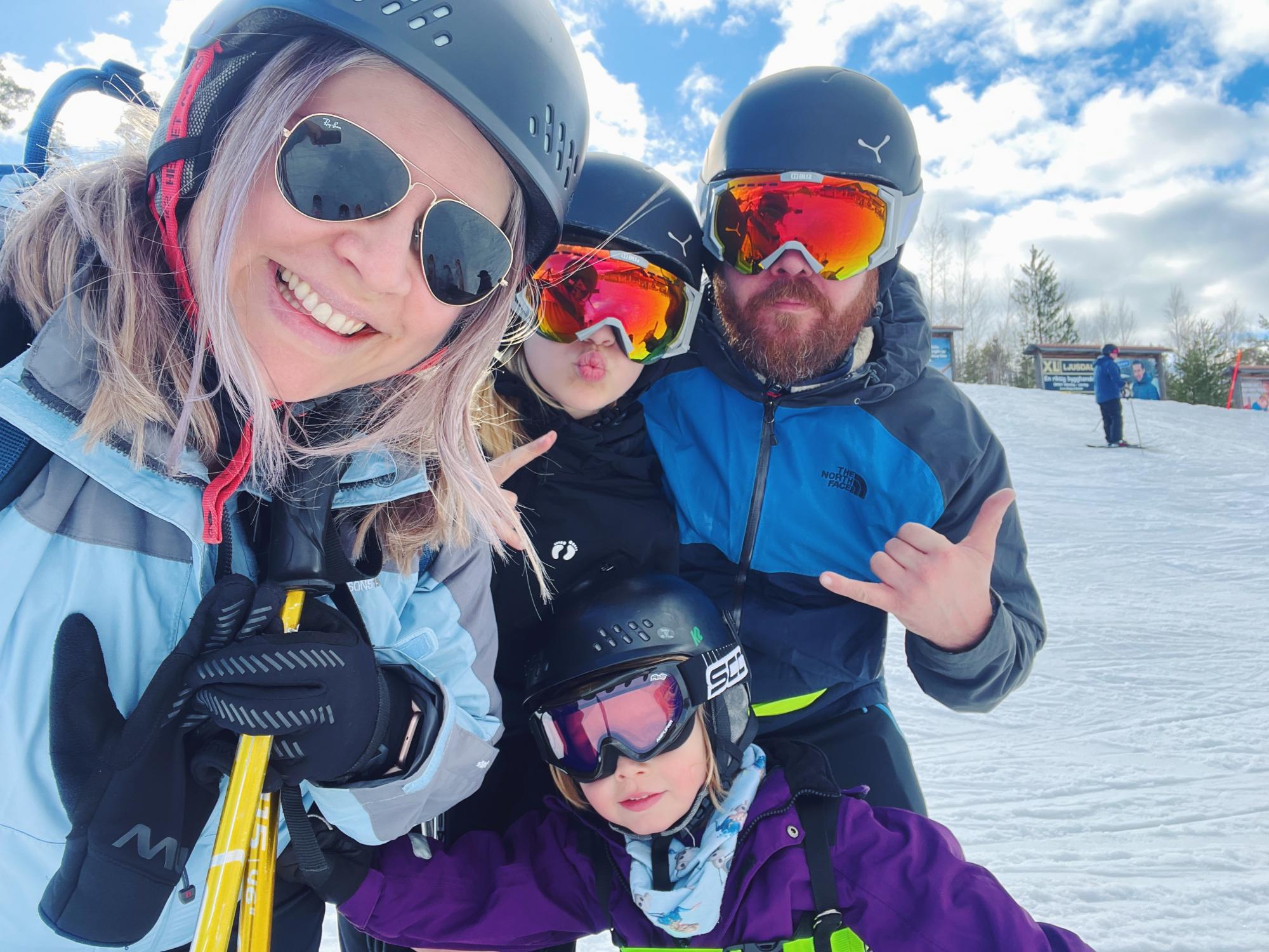 Järvsö på skidor tillsammans med familjen