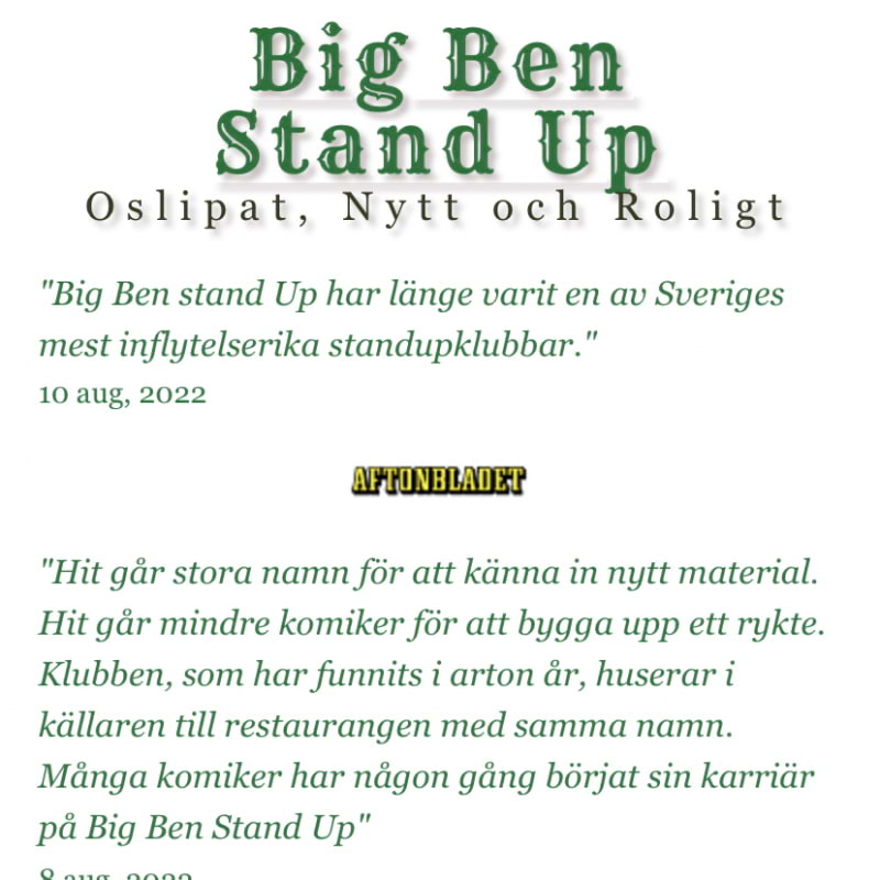 Bild från Big Ben Standup av Tomas B. (2022-10-03)