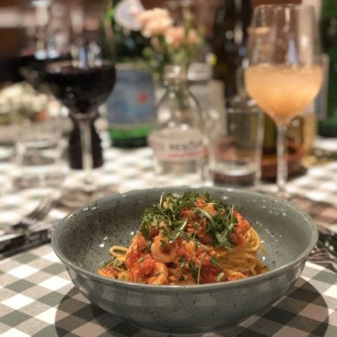Riktigt god pasta – Bild från Bianchi Café & Cycles av Adam L. (2019-02-23)