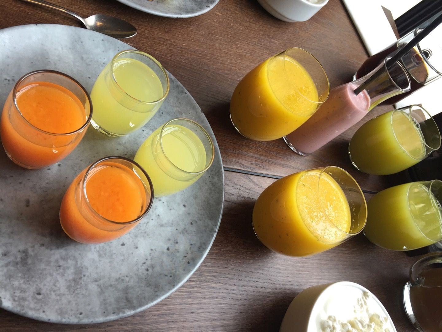 Den ”flytande” delen av frukosten – Bild från Blique by Nobis av Katrine L. (2019-06-30)