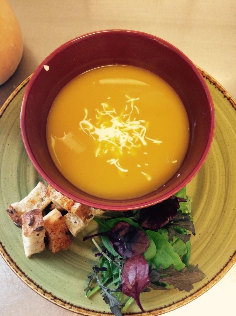 Pumpasoppa – Bild från Café Knus av Maria S. (2019-10-13)