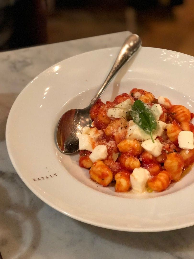 Gnocchi  – Photo from Eataly by Agnes L. (14/05/2019)