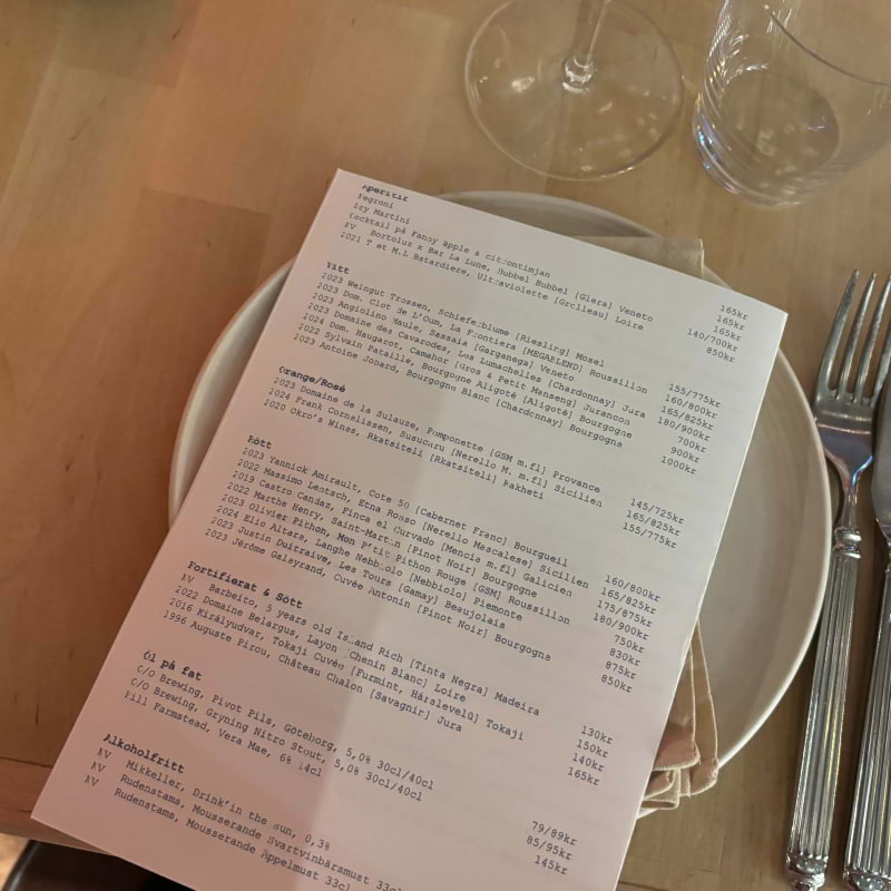 Vinmeny – Bild från Bar La Lune av Lisa M. (2025-10-18)