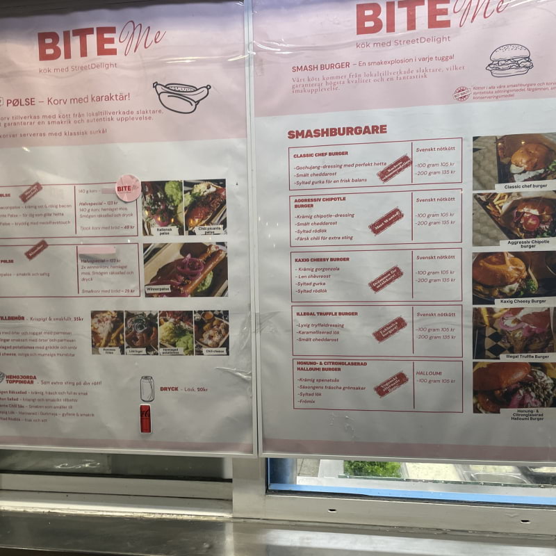 Del av menyn – Photo from Bite Me Streetfood by Joakim M. (27/07/2025)
