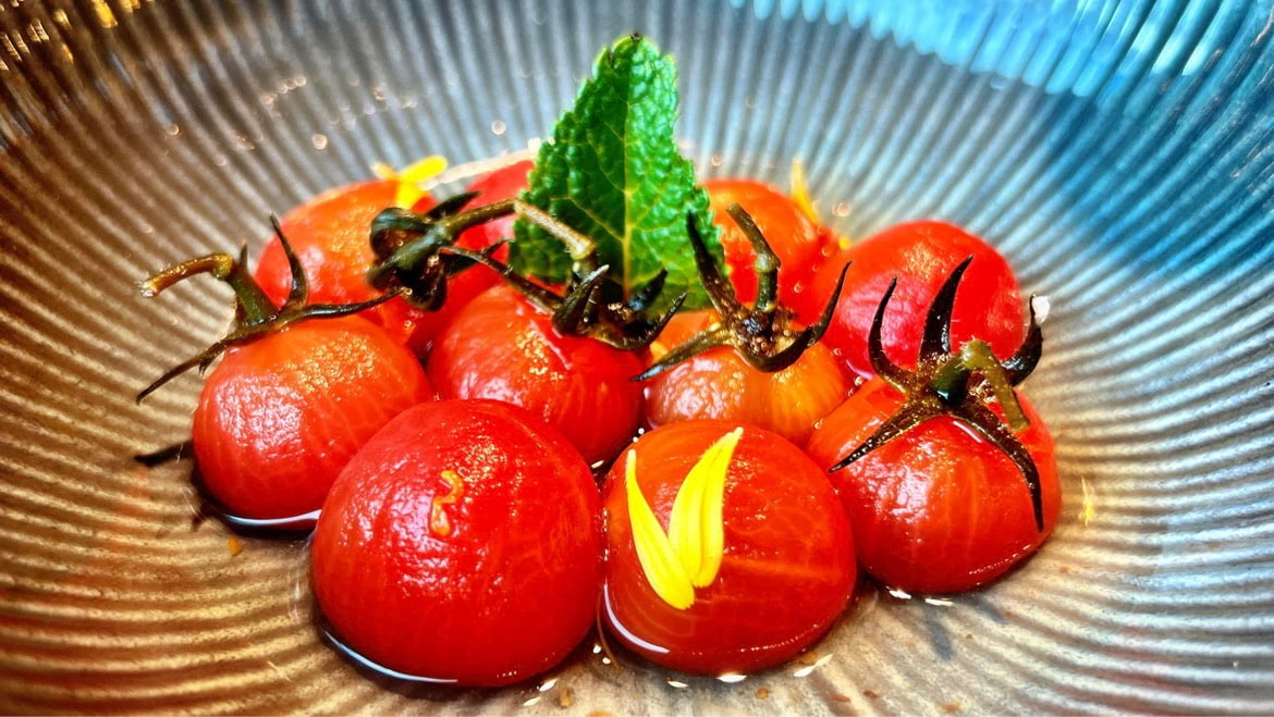 Osmanthus tomatoes – Photo from Restaurant Fei by David O. (13/08/2023)