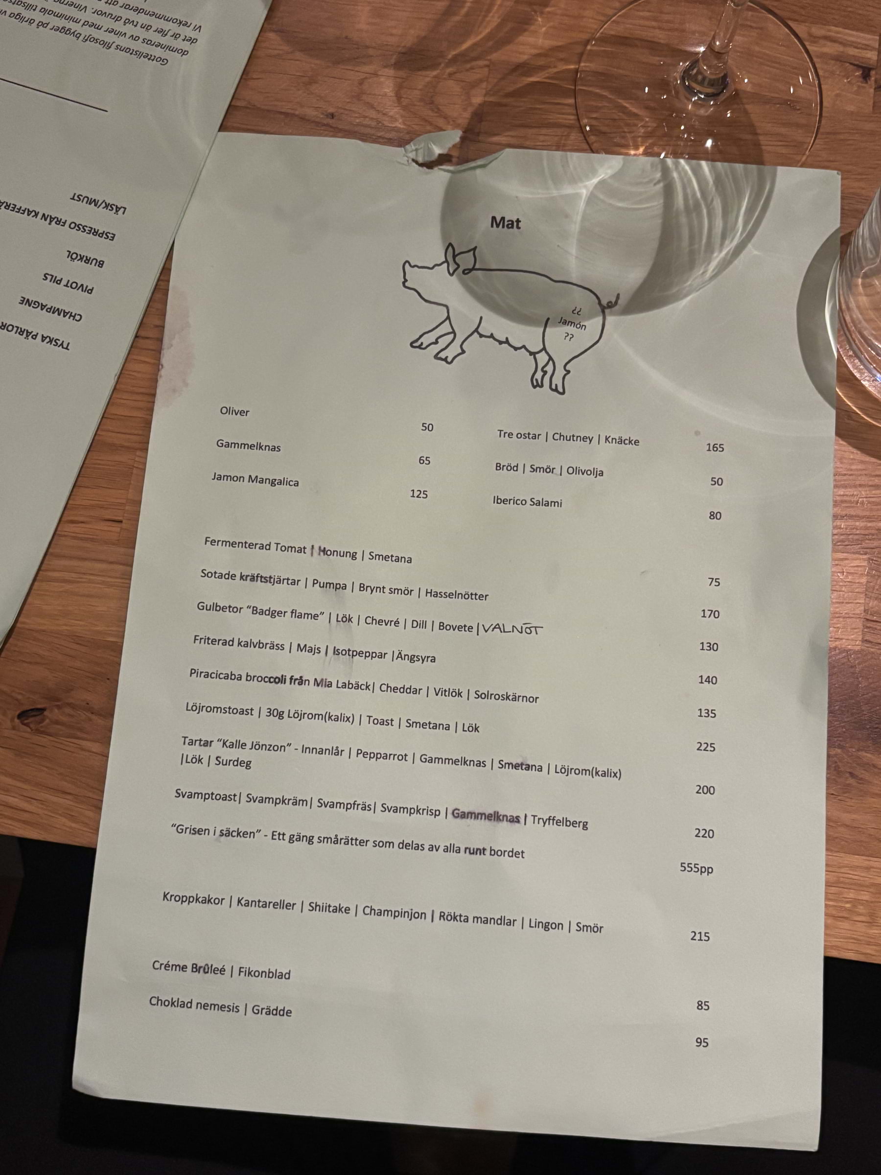 Meny – Photo from Suggan Vinbar by Lisa M. (19/10/2025)