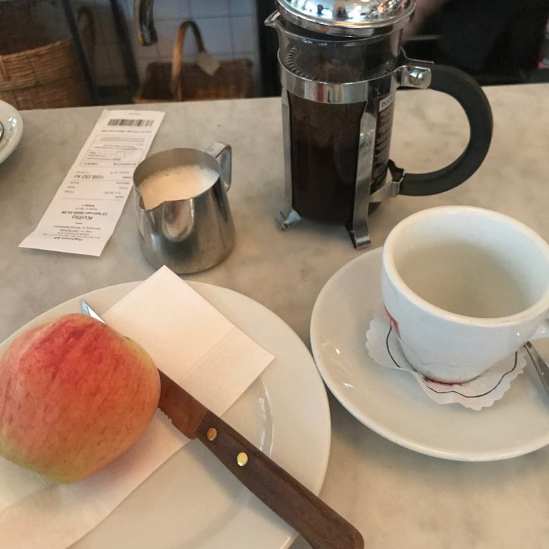 presskaffe och äpple! – Bild från Kaffe  av Jessica K.
