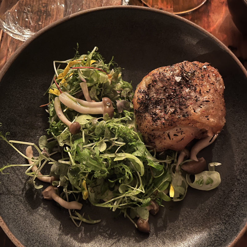 Stuffed chicken with porcini mushrooms and madagascar pepper. – Billede fra Høst af Emmi A. (28.09.2026)