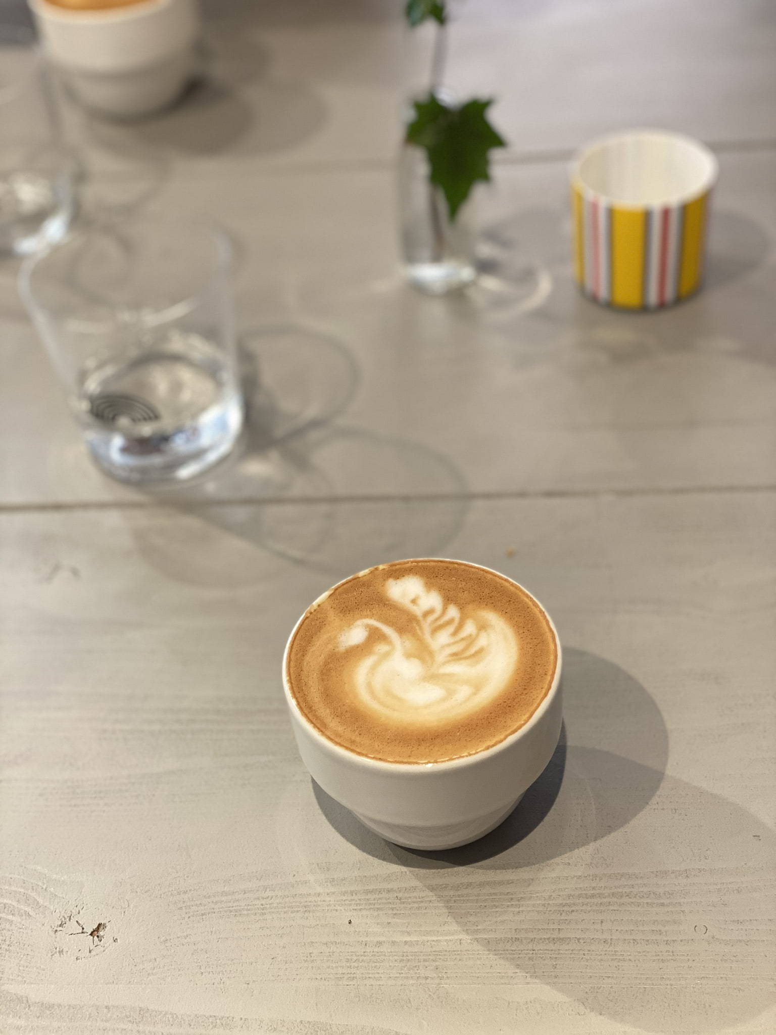 Cappuccino på havredryck – Bild från Lykke Kaffegårdar Nytorget av Agnes L.