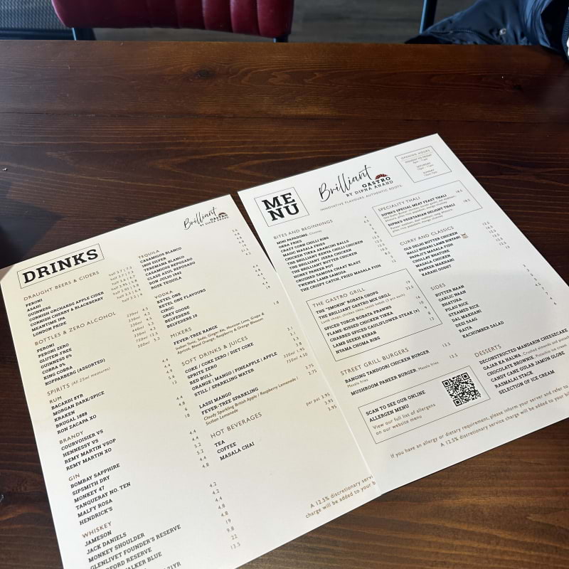 Menu – Bild från Brilliant Gastro av Raman G. (2025-04-26)