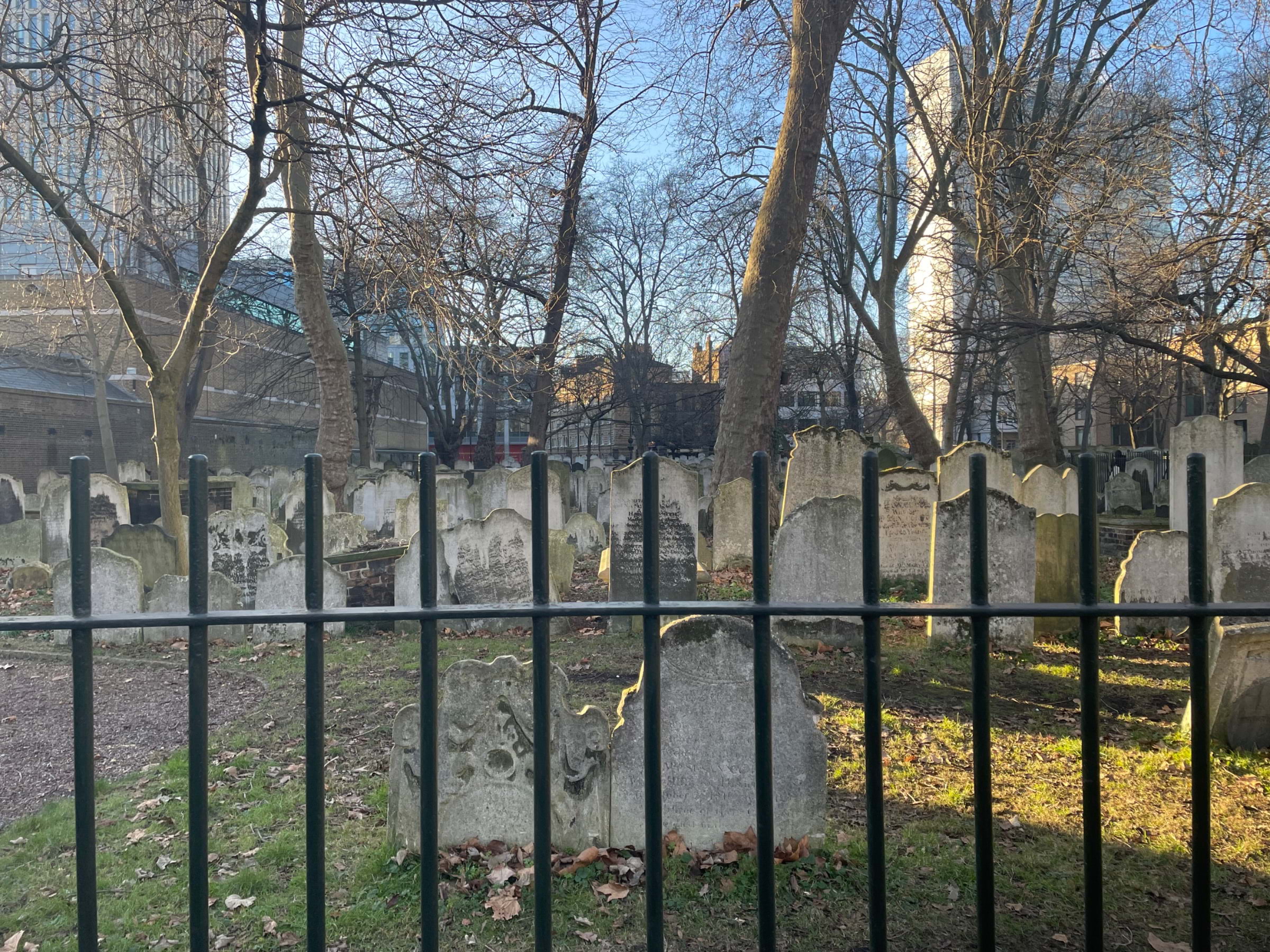 Photo from Bunhill Fields Burial Ground by Tamsin S. (18/01/2024)