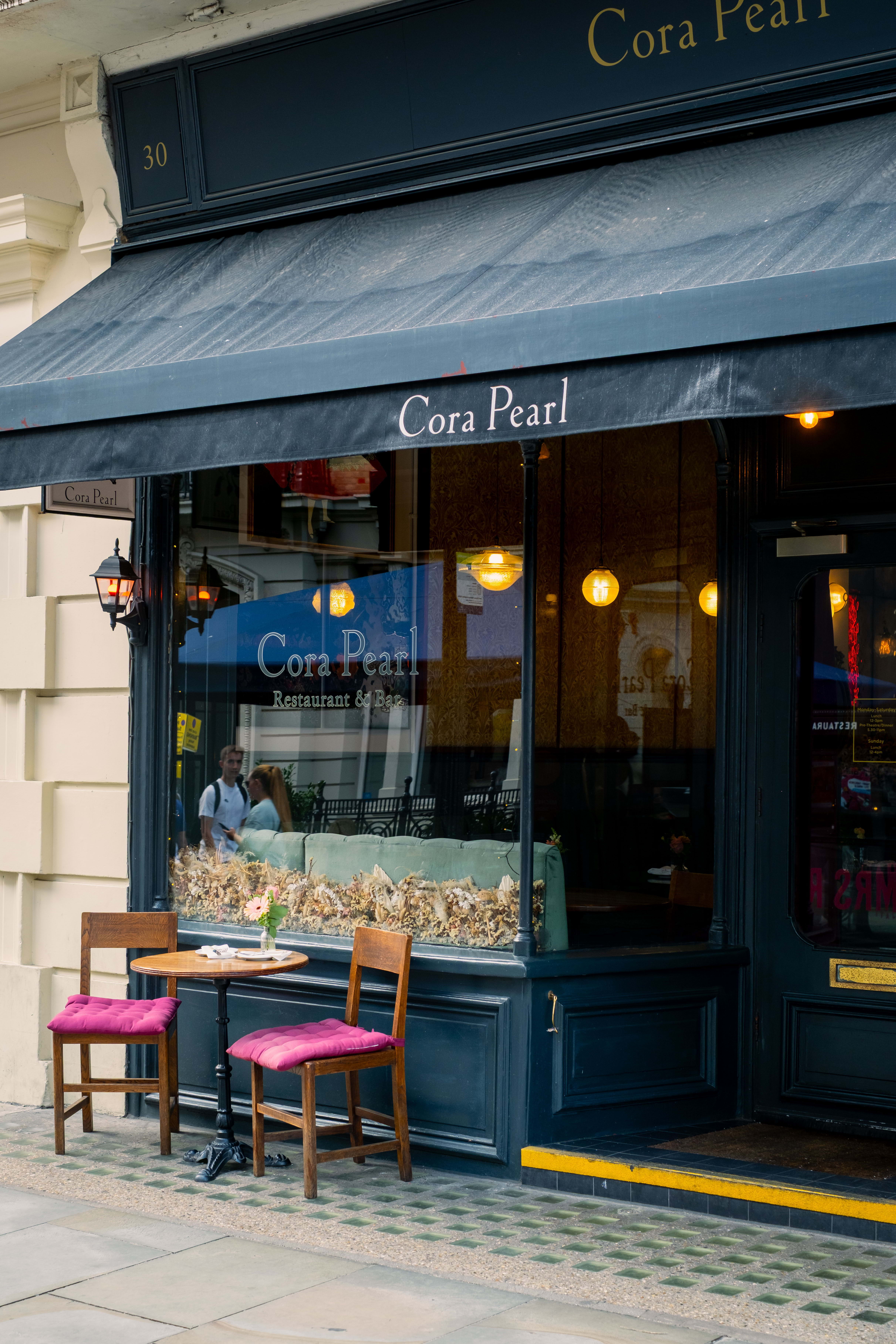 Cora Pearl – Romantic restaurants in Covent Garden