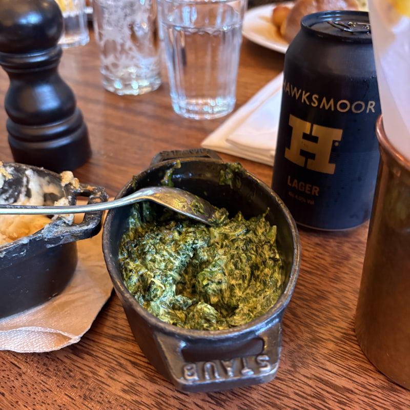 Creamed spinach &ndash; Bild fr&aring;n Hawksmoor St Pancras av Daniel&nbsp;S. (2026-02-23)