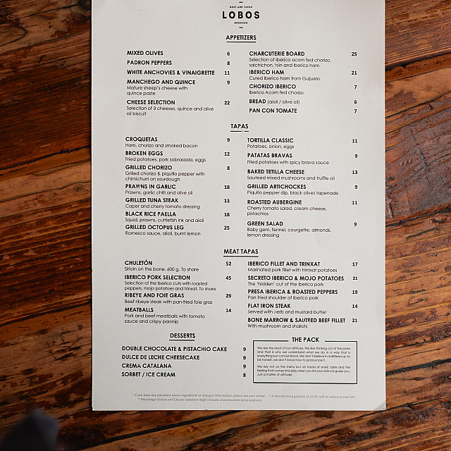 Lobos Meat and Tapas Borough
