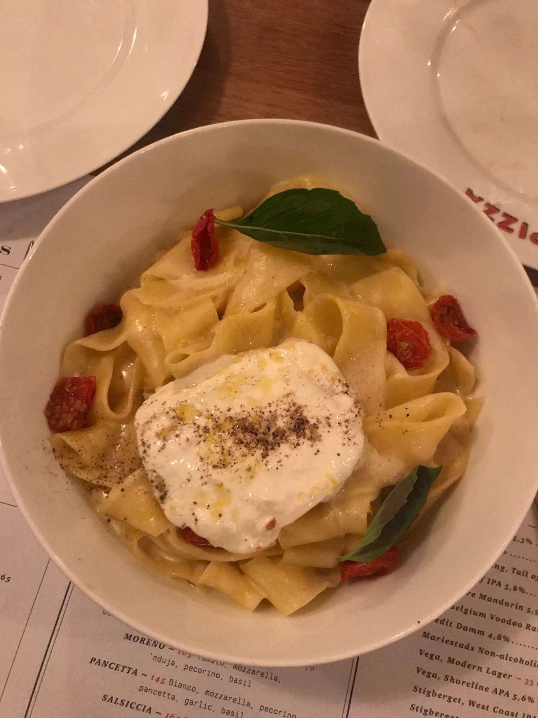 Pasta med Burrata  – Photo from Moreno Pizza by Anna T. (19/01/2023)