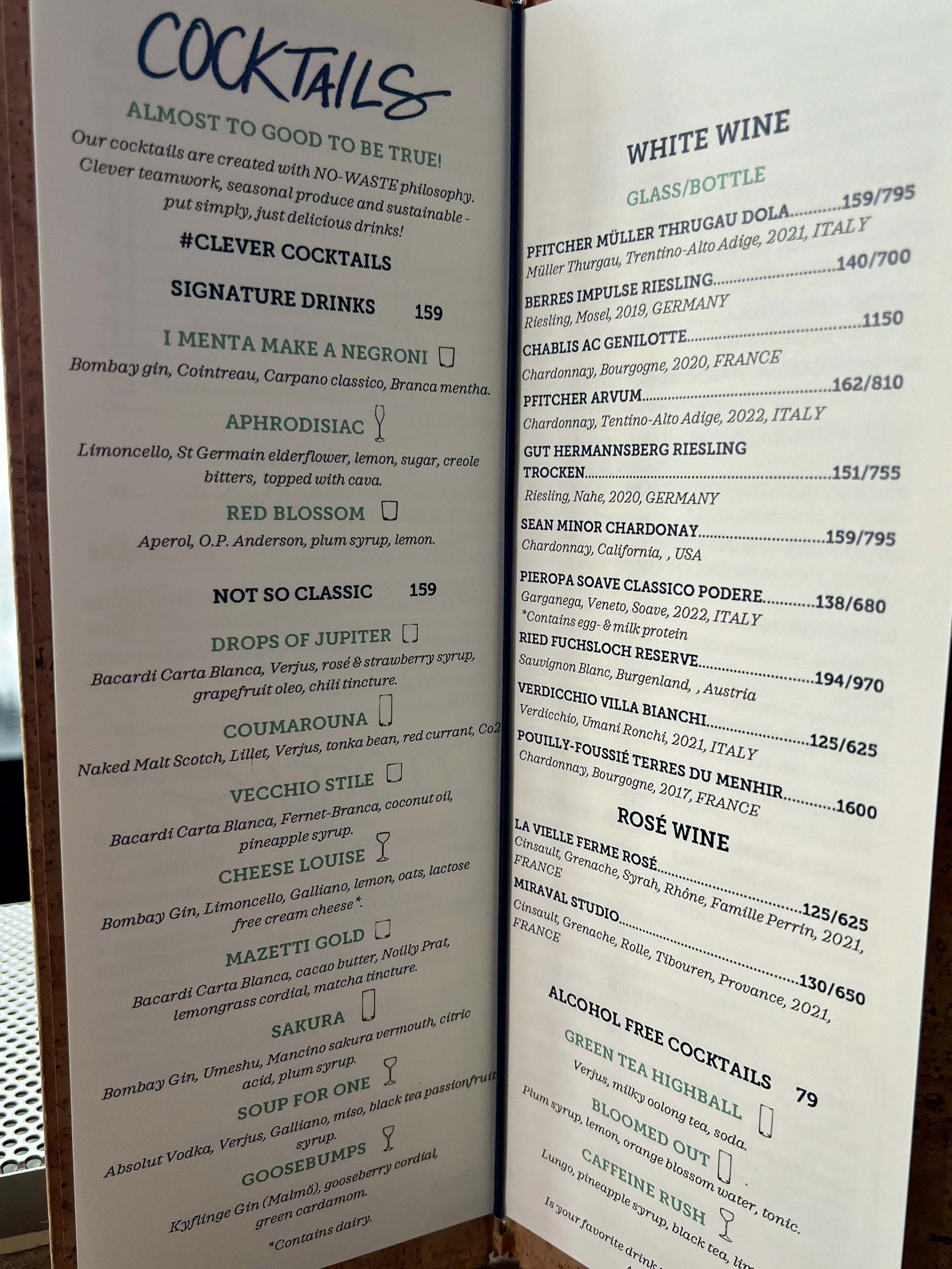 Cocktail menu – Bild från Kitchen & Table av Cocktailguiden S. (2023-07-27)