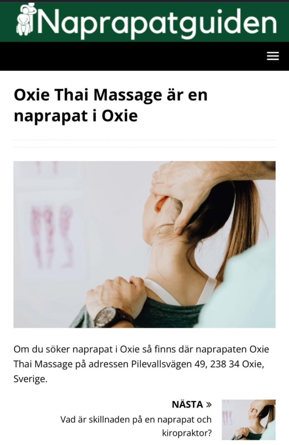 Photo from Oxie Thai Massage by Maliwan N. (05/06/2024)