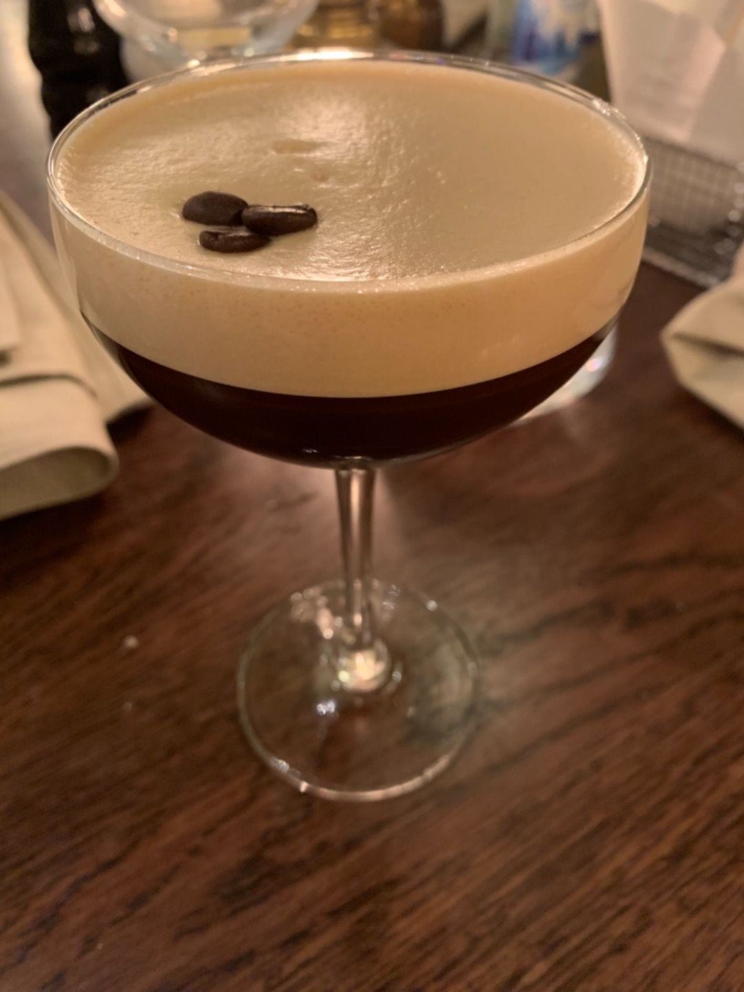 Espresso martini – Photo from Nosh and Chow by Malin L. (04/03/2019)