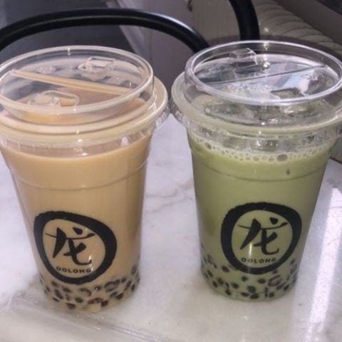 Black pearl tea & matcha pearl  – Photo from Oolong Tea House Hötorget by Mythu L. (29/03/2019)