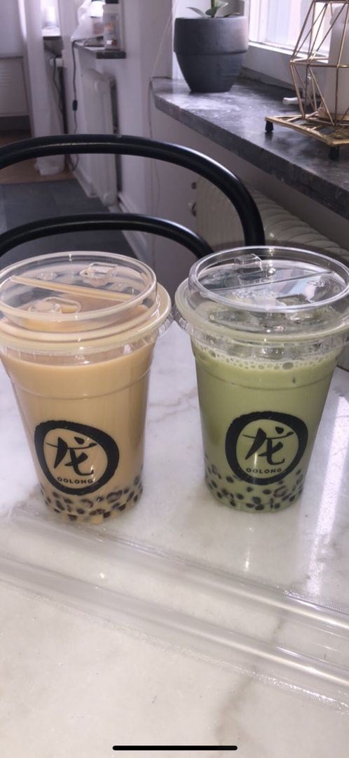 Black pearl tea & matcha pearl  – Photo from Oolong Tea House Hötorget by Mythu L. (29/03/2019)