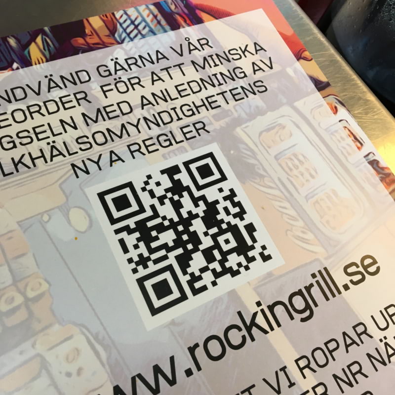QR-koden  – Photo from Rockin Grill by Anna T. (12/10/2020)