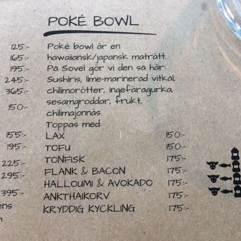 Meny Poke Bowls – Bild från Sovel av Agnes L.
