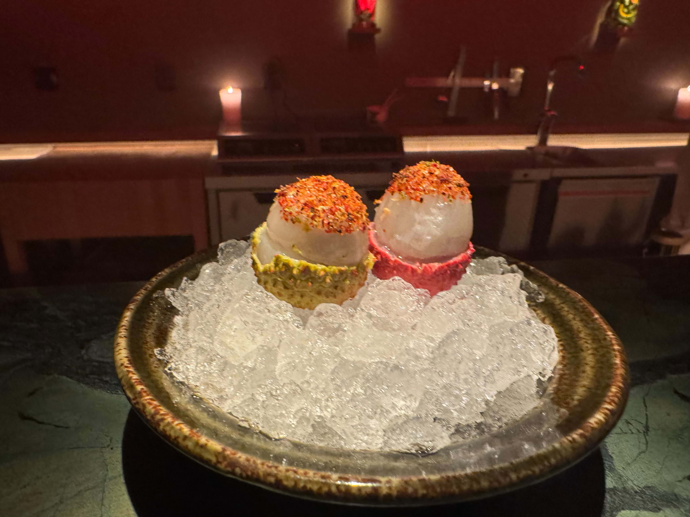 Litchis with spicy topping – Photo from Black Milk Gastro Bar by Anna G. (22/12/2024)