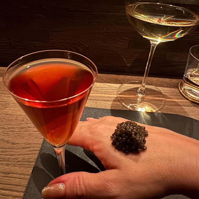 Caviar with bourbon & XO cocktail – Photo from Black Milk Gastro Bar by Anna G. (22/12/2024)