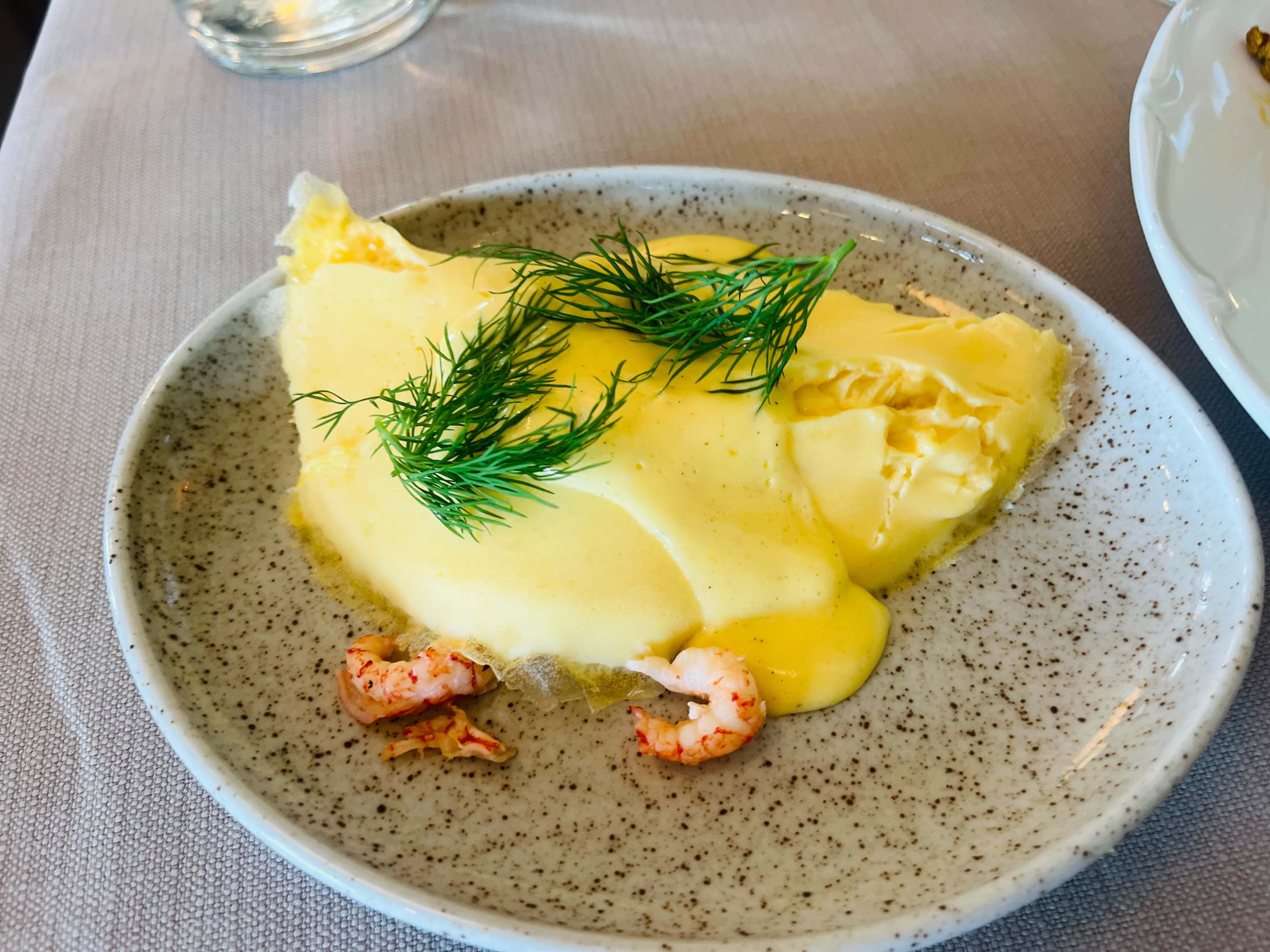 God omelett med kräftstjärtar! – Bild från Bockholmen Hav & Restaurang av Lina S. (2025-03-31)