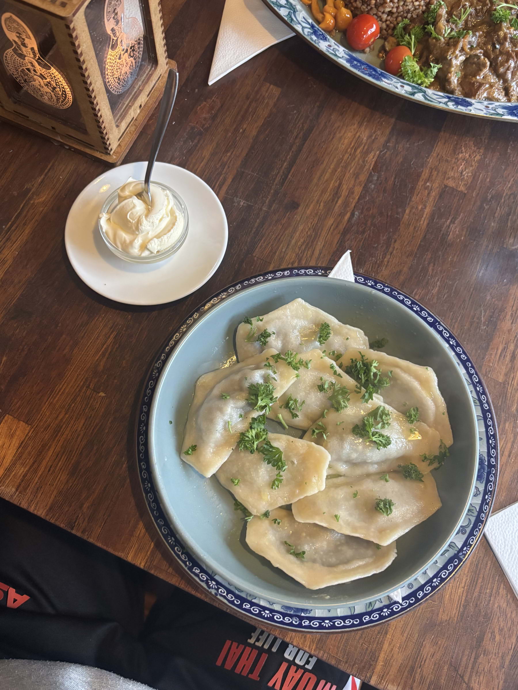 Svampvareniki med smetana – Photo from Café Eurobar by Lisa M. (07/12/2025)