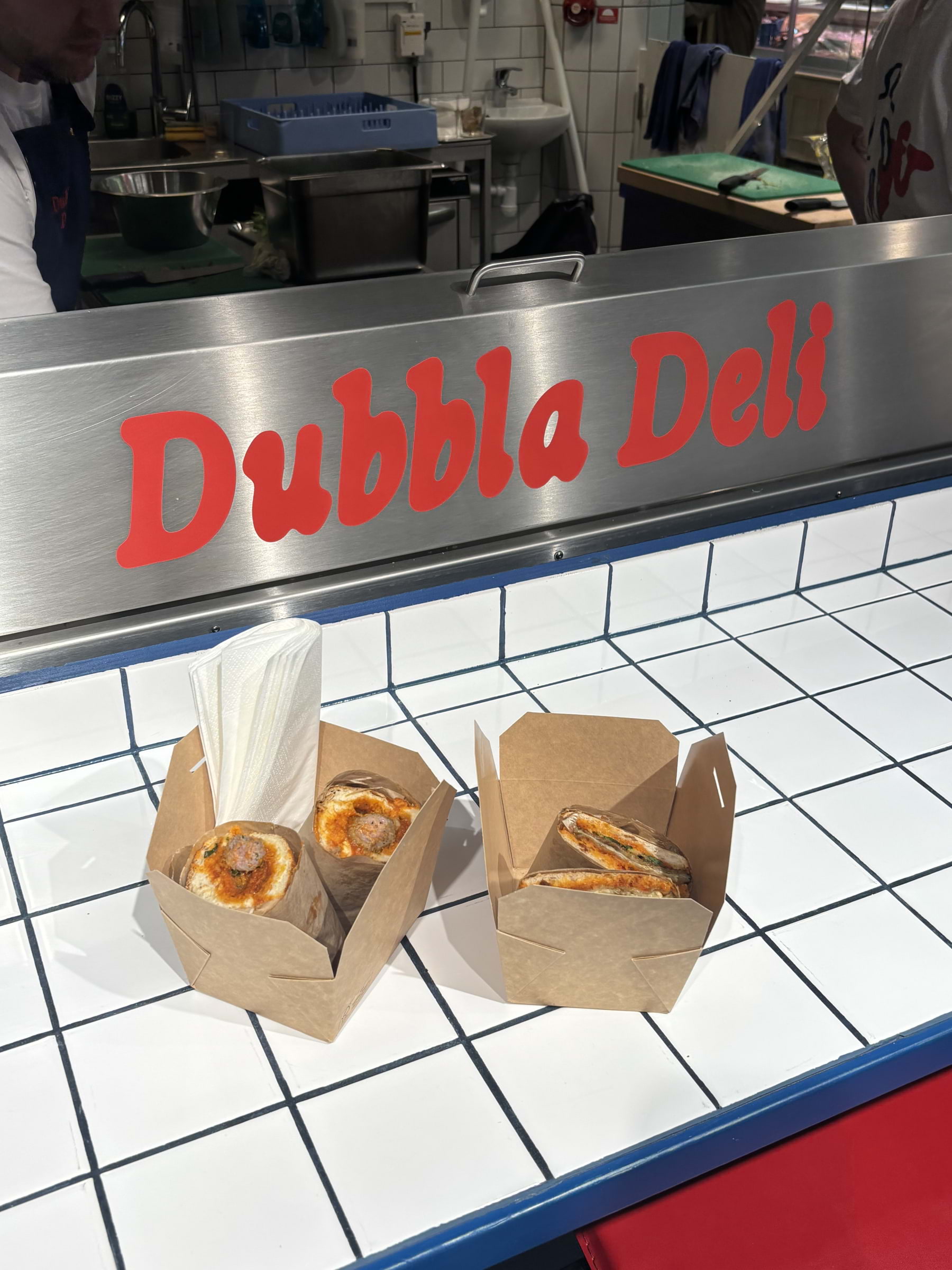 Meatball Hero + Aubergine Parm på Dubbla Deli. – Bild från Dubbla Deli av Lisa M. (2025-05-19)