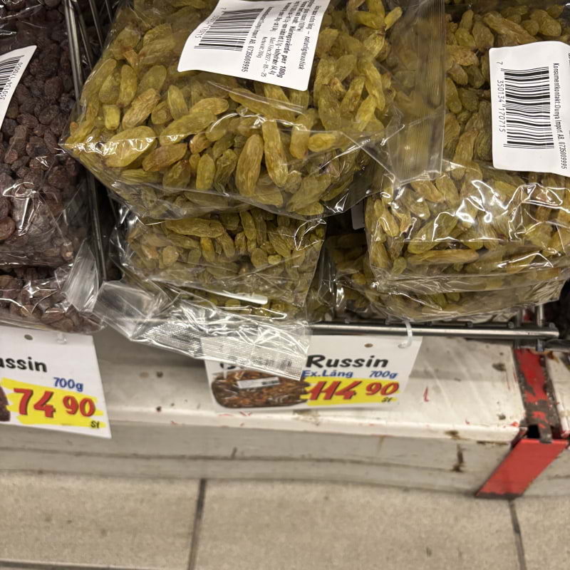 Russin i 6 olika f&auml;rg och smak &ndash; Billede fra Kista Grossen af Madiha&nbsp;S. (04.09.2026)