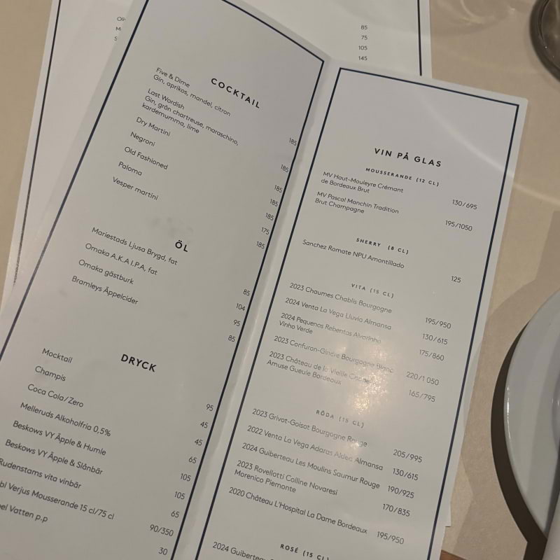 Dryckesmeny – Bild från Krog Agrikultur av Lisa M. (2025-11-09)