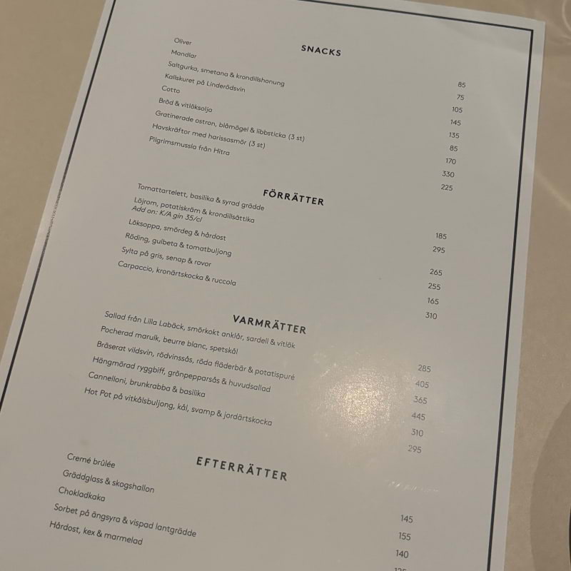 Meny – Bild från Krog Agrikultur av Lisa M. (2025-11-09)