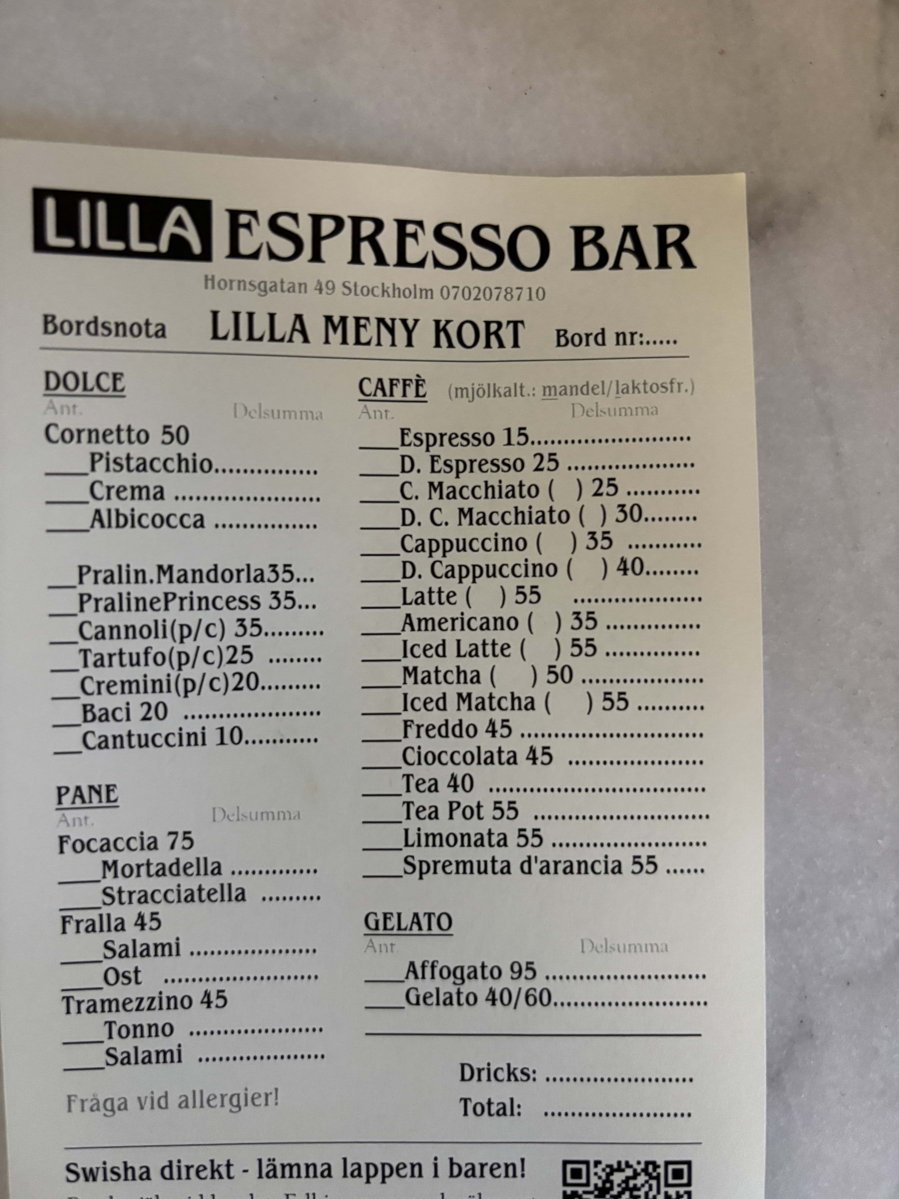 Bild från Lilla Espresso Bar av Madiha S. (2026-07-19)