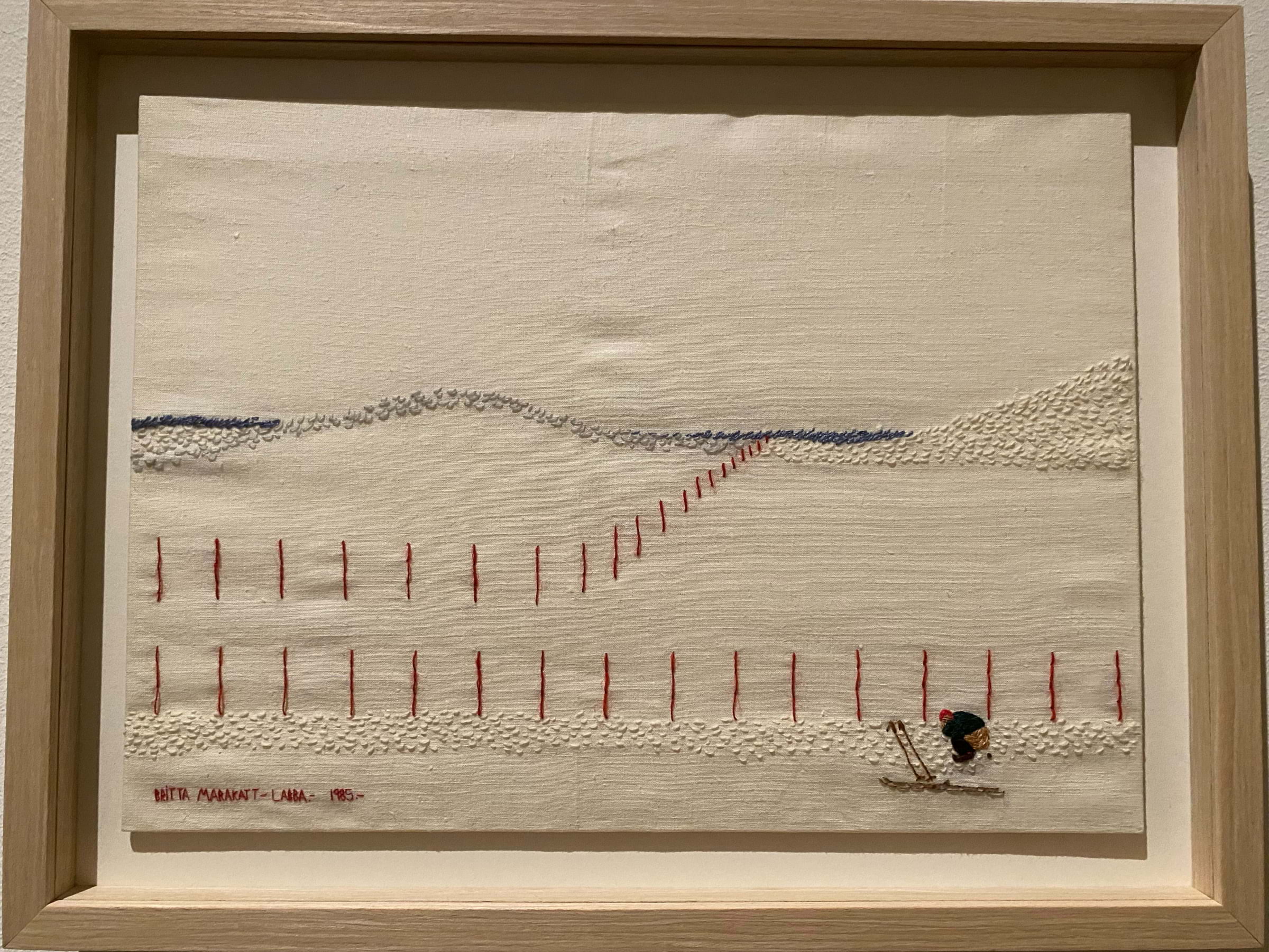 Ibland behöver men inte så mycket för att det ändå blir taget vackert i broderiet😁 – Photo from Moderna Museet by Anna L. (08/07/2025)