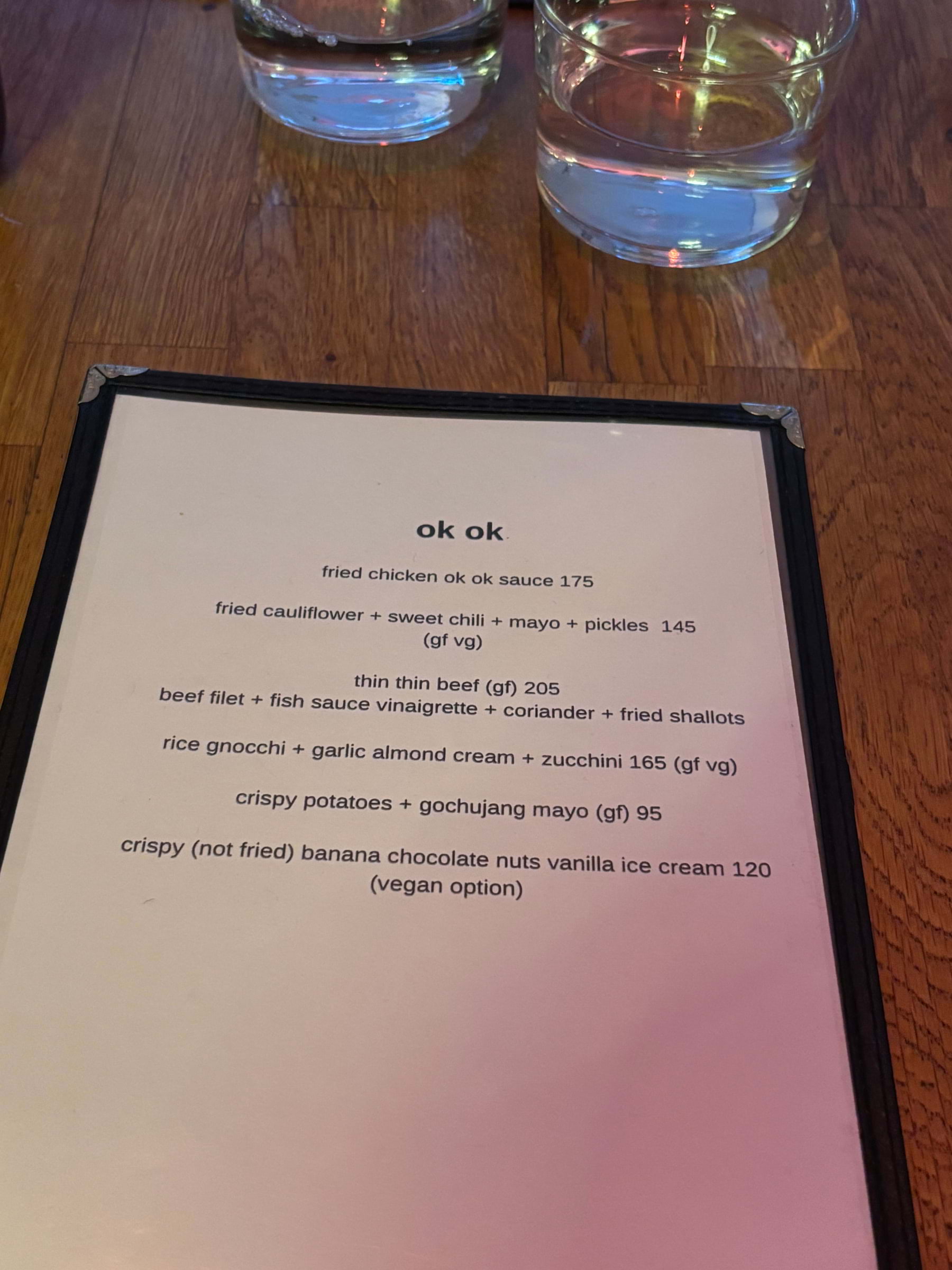 Ok ok meny – Bild från Ok ok av Lisa M. (2026-03-22)