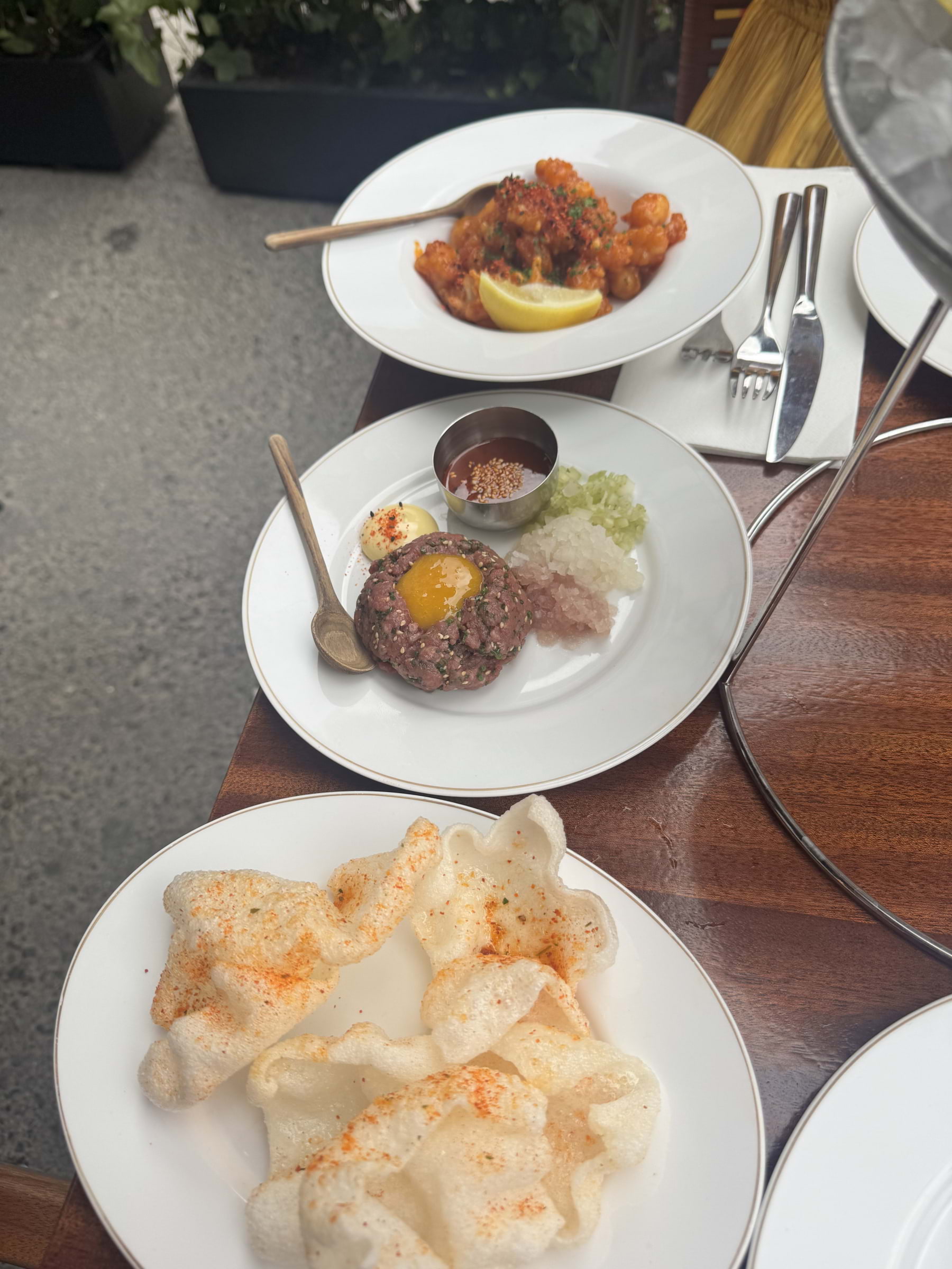 Råbiffen m. friterade rispapper! – Billede fra Restaurang Tako af Anna L. (14.08.2026)