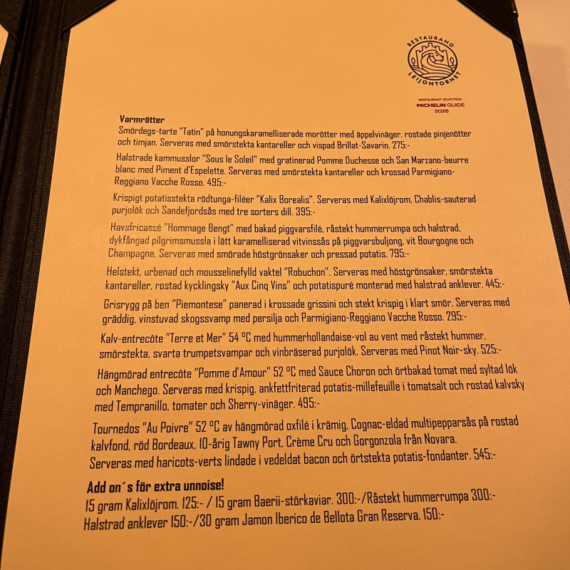 Billede fra Restaurang Leijontornet af Thomas N. (25.10.2026)