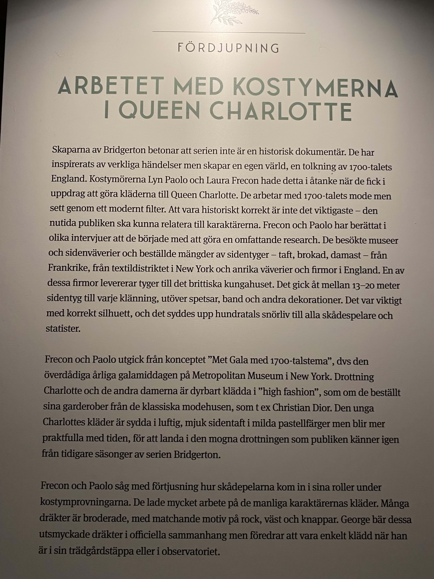 Djupare läsning om arbetena med kostymerna🤩 – Photo from Skoklosters slott by Anna L. (15/07/2025)