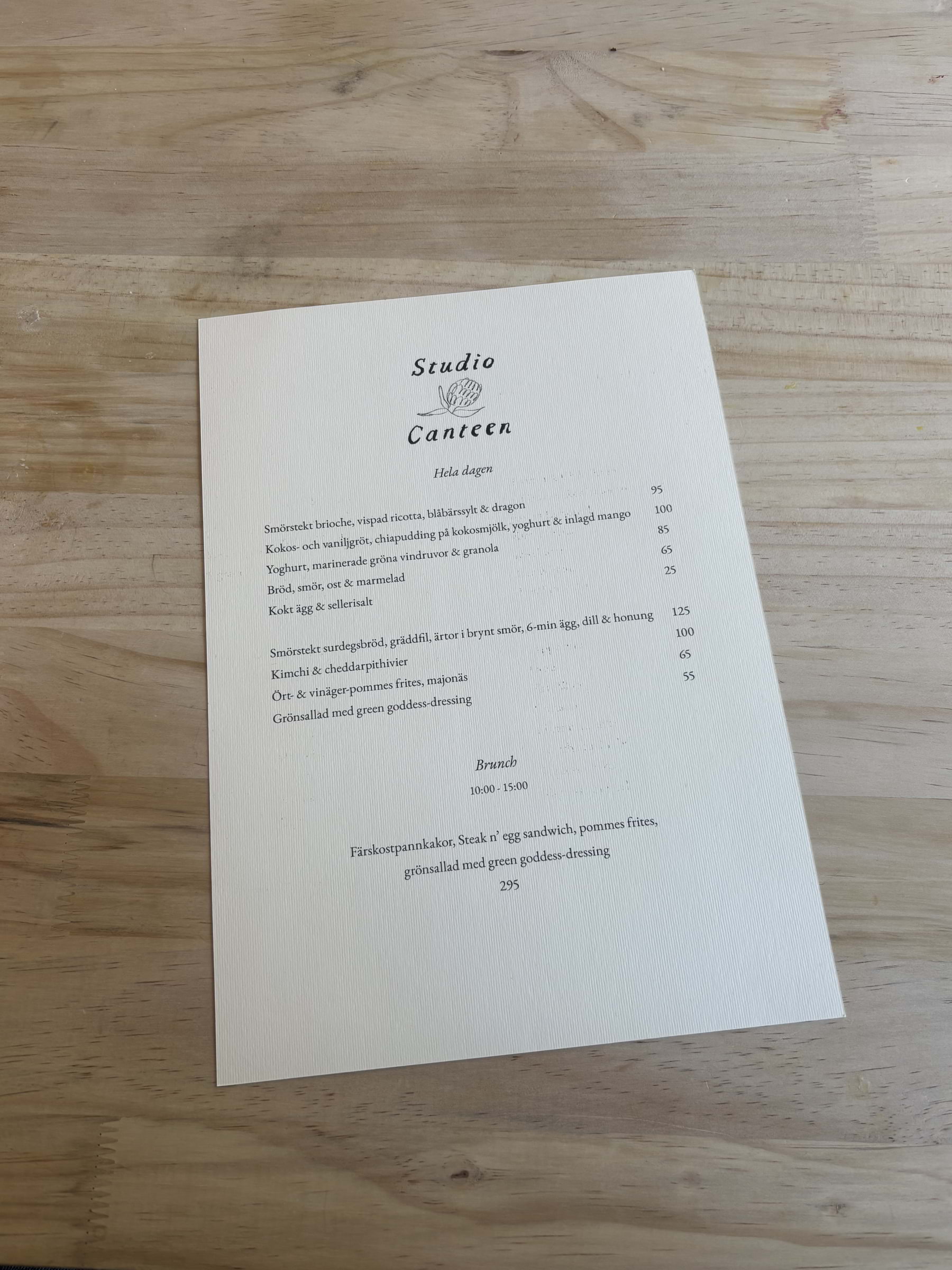 Matmeny – Photo from Studio Canteen by Lisa M. (24/02/2026)