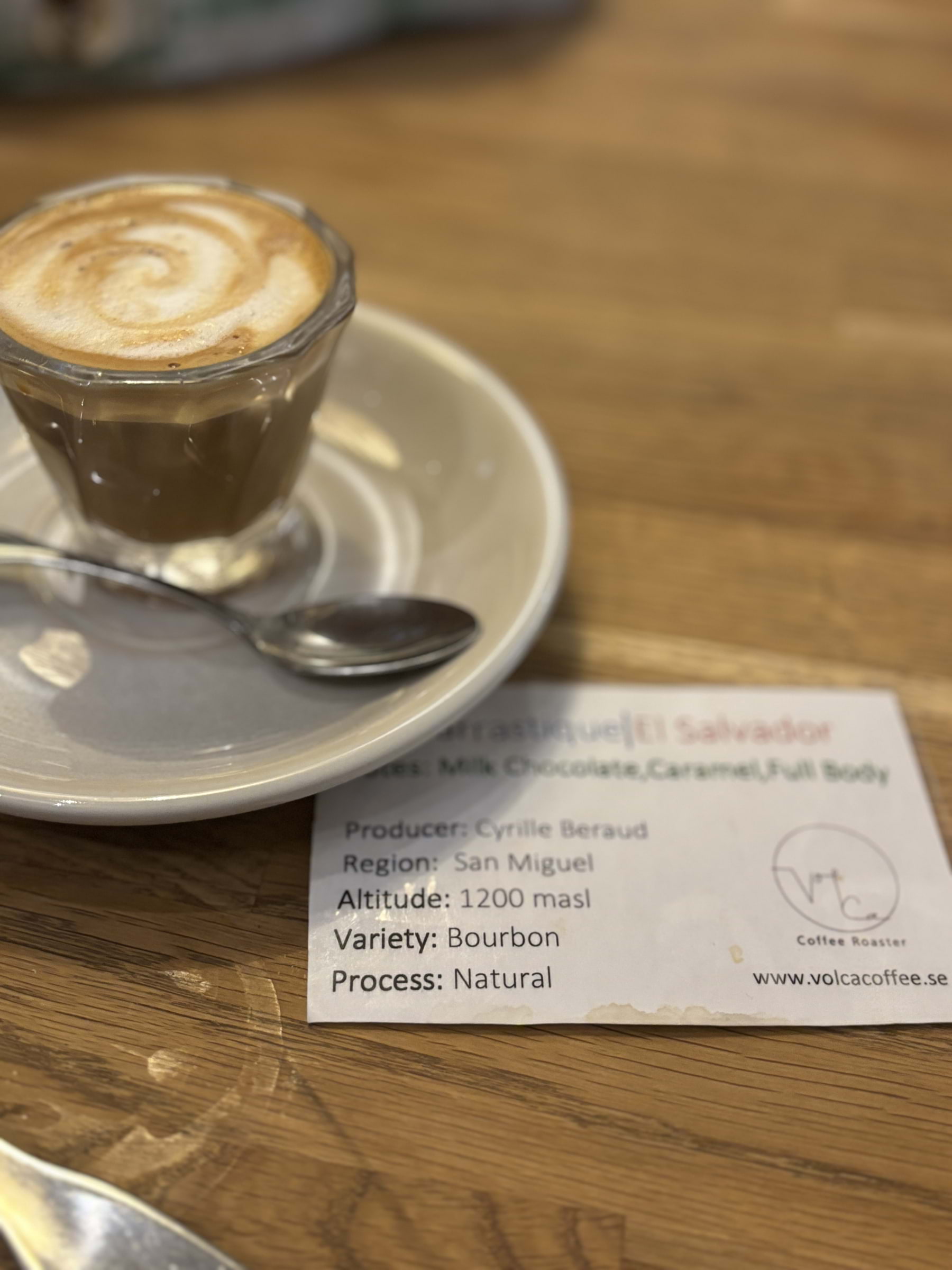 Cortado – Photo from Volca Coffee Roasters by Madiha S. (06/10/2024)