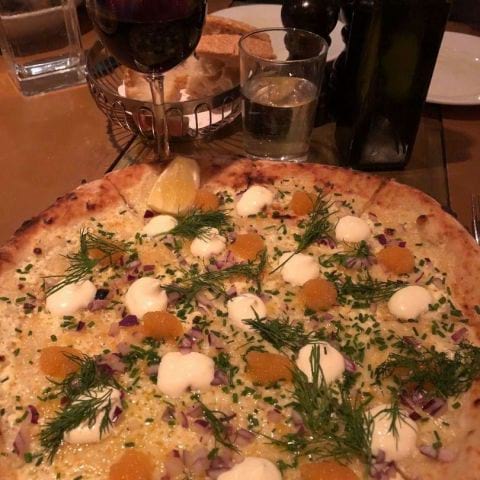 Löjromspizza på Taverna Brillo. - Bild från Taverna Brillo av Emmi A.
