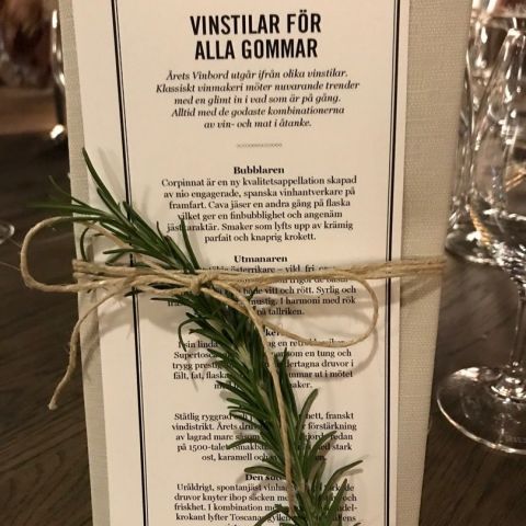 Hela menyn! – Bild från The Winery Hotel av Birgitta B. (2019-12-14)